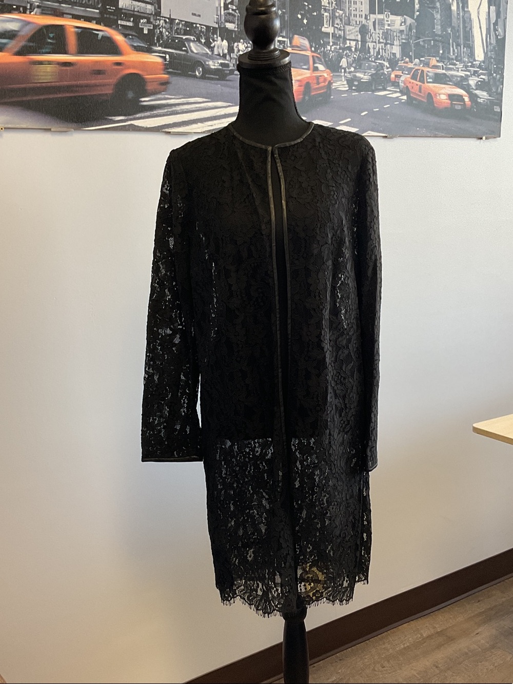 Polo by Ralph Lauren Black Lace Long-Sleeve Sheath Dress
